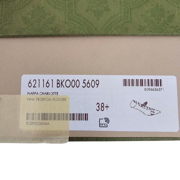 Gucci Horsebit Chain Pointed Toe Ballet Flat Size 38.5 US 8.5 Pink Gold Silver - Picture 11 of 12